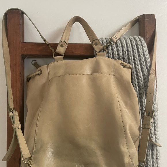 Rachel Roy Distressed Leather Convertible Bag lime green - Picture 14 of 15